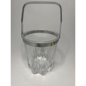 Vintage MCM Clear Ice Bucket